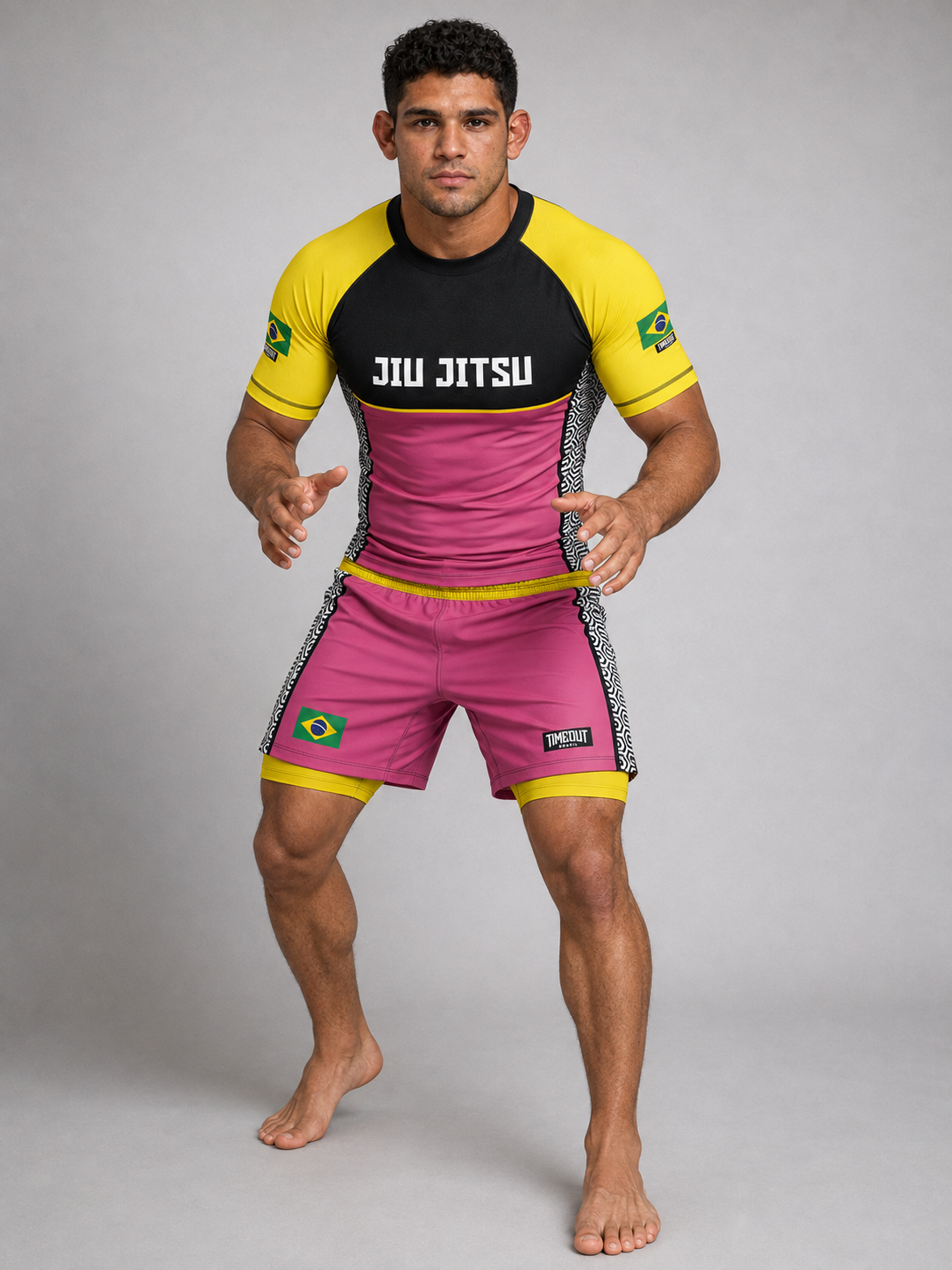 RASHGUARD + SHORT NO GI - TMT YELPIN JIU JITSU