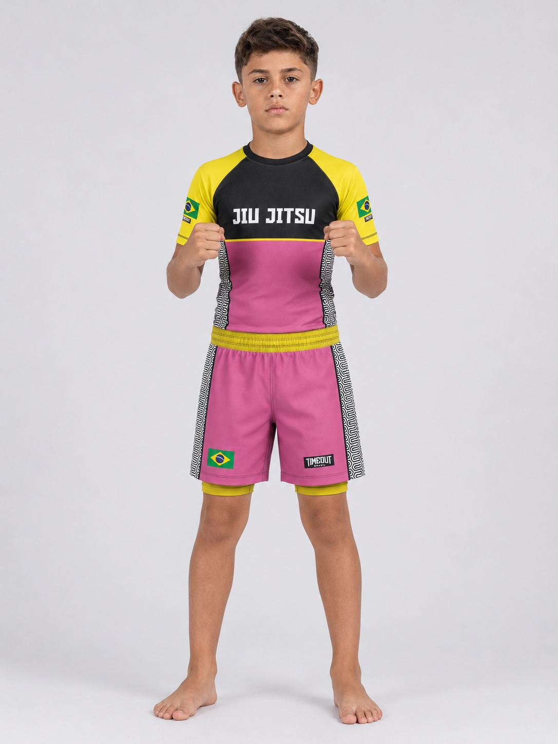RASHGUARD + SHORT NO GI -  TMT YELPIN JIUJITSU KIDS & TEENS