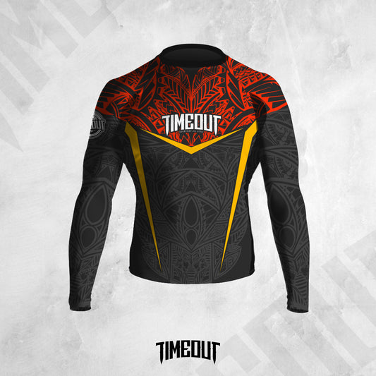 Rashguard Tribal Red